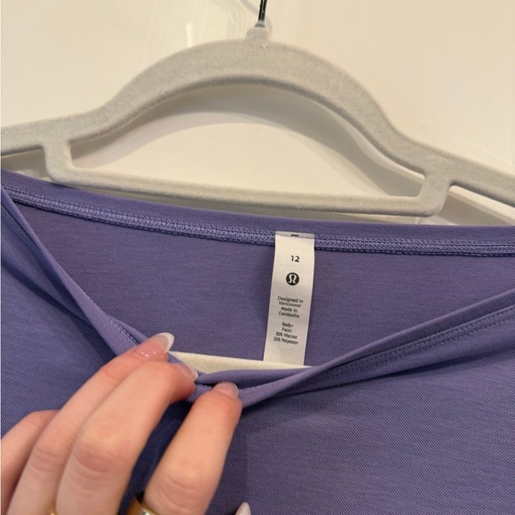 lululemon athletica Purple boatneck top - Picture 2 of 2